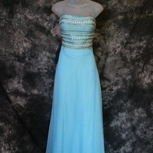 Size 14 Cinderella Blue Mon Cheri Prom Dress